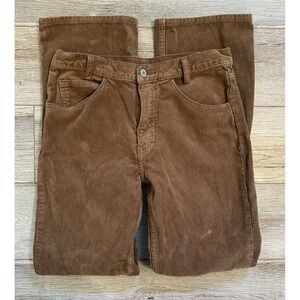 J.Galt Brown Corduroy Straight Leg Pants Size S Mid Rise Y2K Vintage Indie Skate